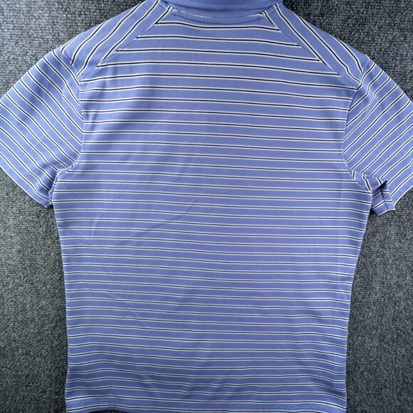 Nike Golf Men’s Striped Blue White Medium Pullover Short Sleeve Polo Adult Golf - Picture 9 of 9